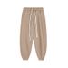 Men's Clothing | Autumn and Winter New 420g Terry Street Loose Solid Color Cuffed Sports Pants_viptrois.com