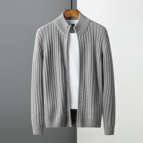 Autumn Winter New European American Knitted Cardigan Sweater Men's Slim Fit Business Trendy Foreign Trade Wholesale_viptrois.com