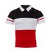 Summer Men's Short Sleeve Polo Shirt Stylish Two Tone Patchwork Webbing Design Casual Top New_viptrois.com
