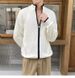 Men's Clothing light mature style knitted sweater tops men's jacket autumn and winter new style solid color versatile zipper design cardigan sweater_viptrois.com