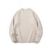 Men's Clothing Simple Solid Color Relaxed Minimalist Solid Knit Sweater - Oversized Drop Shoulder Pullover, Loose Fit Long Sleeve (S-XL, Beige)_viptrois.com
