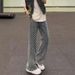 Men's Clothing Full Print Jacquard Jeans Summer Thin Style Design Niche Pants Trendy Cool Street Style Straight Flared Pants_viptrois.com
