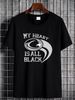 My Heart Is All Black - Rugby New Zealand Fan Unisex T-shirt Stylish Casual Soft Top For Everyday Wear Comfortable Stretched Versatile Slightly_viptrois.com