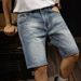 New High End Retro Blue Denim Shorts For Men Trendy Casual Five Point Outerwear Summer Clothing_viptrois.com
