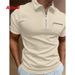 Unbeatable Quality Men's Summer Pocket Ins Collar Button Horse Sports Henley 2024 Ball Shirt Quick Sell None_viptrois.com