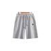 Men's Y2K Retro Embroidered Shorts Trendy Brand Summer Loose Elastic Waist Solid Color Hip Hop Sports Pants_viptrois.com