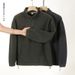 Men's & Women's Winter Half-Zip Stand Collar Fleece Pullover Sweatshirt - Cozy Lined Sherpa Fleece, Relaxed Fit, Long Sleeve, Casual Outerwear_viptrois.com