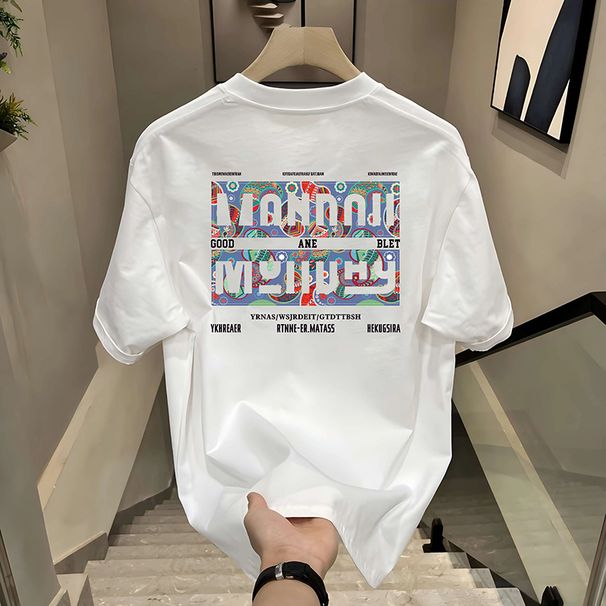 Ice Silk Short-sleeved T-shirt For Young Men And Women, Summer Ins Trendy High Street Slim-fit Half-sleeved Top_viptrois.com