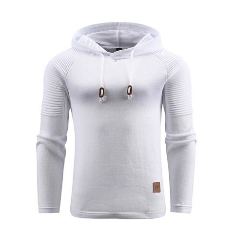 Pulse Foreign Trade Clothing Autumn Winter Simple Casual Slim Fit Knitted Long Sleeve Hooded Pullover Men's Sweater_viptrois.com
