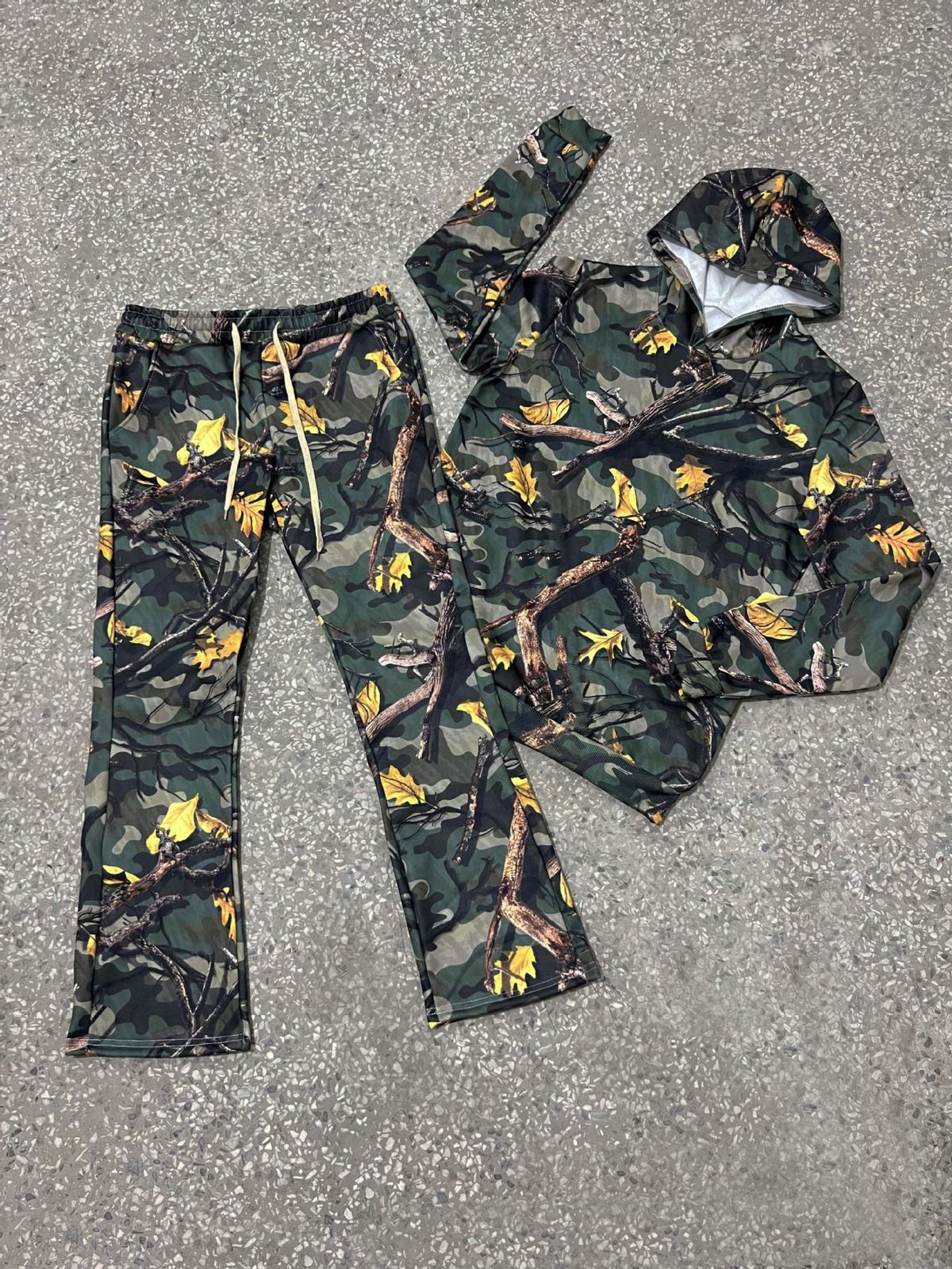 Men's Clothing Fashion Hooded Sweatshirt Suit Camouflage Full Body Printing_viptrois.com