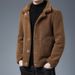 Men's Faux Suede Shearling Jacket With Fleece Lining – Stylish Winter Coat For Casual & Smart Looks_viptrois.com