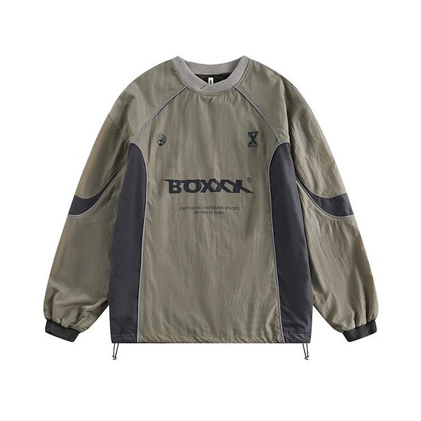 Functional Style Color Blocked Waterproof Outdoor Sports Top, Men's And Women's Loose Casual Hoodie_viptrois.com
