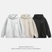 Nordmann Heavyweight Textured Woolen Hooded Sweatshirt Autumn Style Split Structure Color-Block Embroidery Trendy Loose Hoodie_viptrois.com