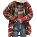 1 Foreign Trade Autumn Winter Men's Fashion Plaid Knitted Cardigan Long Loose Plus Size Sweater Jacket Men SY0005_viptrois.com