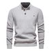 Sweater Stand-up Collar Men's High-quality Business Sweater Casual Knitted Sweater_viptrois.com
