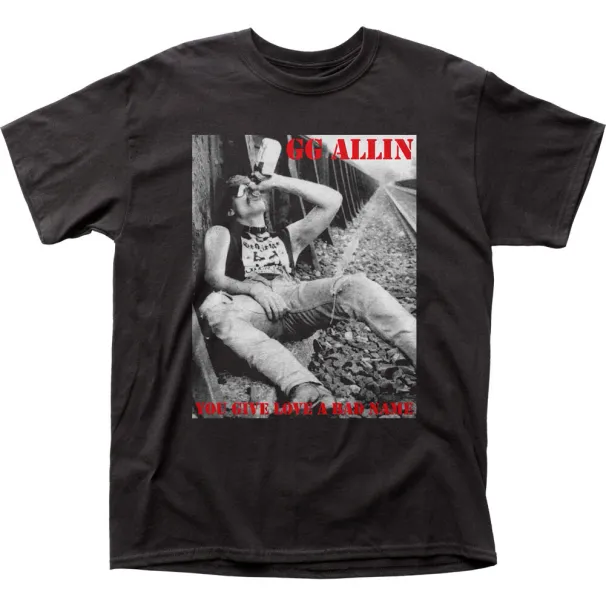 GG Allin You Give Love A Bad Name Mens T Shirt Mens Womens Tees Top Rock And Roll Music Band Black_viptrois.com