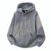 "Men's College Style Hooded Sweatshirt Set – Loose Fit Casual Cardigan & Pants – Black/Gray/White"_viptrois.com