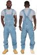 Stylish Men's Suspender Denim Jumpsuit Ripped Jeans Trousers_viptrois.com