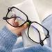 New Trendy TR Square For Women, Personality Fashion Anti-Blue Light Glasses, Large Plain Glasses Frame 8502_viptrois.com