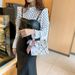 Women's Scarf Decor Tote Bag - Large Capacity Casual Shoulder Bag For Ladies_viptrois.com