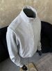 Gray American Retro Semi-zipper Stand-up Neck Sweater Men's Spring And Autumn Tide Brand High-end Sense Ruffian Handsome Cleanfit Jacket_viptrois.com