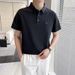 Summer New Products Men's Polo Shirt Solid Color Clean Drape Men's Elastic Ice Silk Lapel Short Sleeve POLO Shirt_viptrois.com
