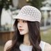 New Women's Spring Summer Duckbill Cap Design Sense Niche Hollow Small Head Circumference Ladies Ice Silk Hat Beret_viptrois.com
