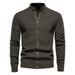 Pure European And American Style High-Quality Business New Sweater Autumn Winter Men's Knitted Cardigan Green_viptrois.com