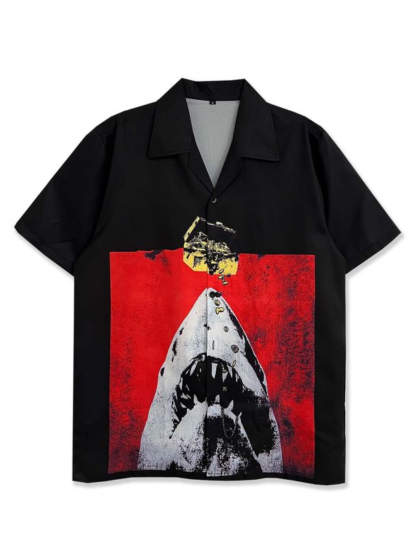 Men's Clothing Heavyweight Fashion Brand Summer Thin Hong Kong Style Thai Retro Casual Loose Short Sleeved Shirt Men's Beach Flower Shirt_viptrois.com