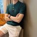 2025 Summer Polo Collar Short Knitted Sweater Cable Knit Texture Men's Simple Versatile Elegant Korean Style Half Sleeve_viptrois.com