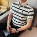 Douyin Kuaishou Supplies High-quality Summer Business Casual Men's Short-sleeved Shirts, Striped Antibacterial Cotton T-shirts_viptrois.com