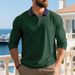 Men's Clothing Lapel Leisure Golf Business Men's Casual Golf Shirt With Contrast Collar - Breathable & Stylish Long Sleeve For Business & Leisure_viptrois.com