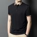 Men's Middle-aged Stretch Non-pilling Summer Loose Short Sleeve Non-iron Slim Fit Turn-down Collar Polo Shirt High_viptrois.com