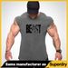 BEAST Beast Cotton Fitness Tank Top Men's GYM Sports Training Thin Round Hem Slim Fit Sleeveless T-shirt_viptrois.com