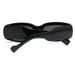 Classic Black Small Frame Sunglasses For Men & Women - Trendy Square Wide Leg Design With Sun Protection (European & American Style)_viptrois.com