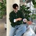 Autumn New Men's Sweater Jacket Casual Loose Polo Shirt Turn-Down Collar Top High-End Button Knitted Cardigan_viptrois.com