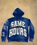 American Retro Alphabet Patch Print Street Hip Hop Style Heavy Hooded Sweater Cardigan Design Sense High Street Coat_viptrois.com