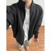 Half High Collar Cardigan Sweater, Retro Versatile Casual Long Sleeved Knit Sweater Jacket_viptrois.com