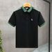 2025 Light Luxury Style Letter Embroidered Polo Shirt Men's Trendy Brand Splicing Color Contrasting Ins Short Sleeve_viptrois.com