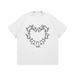 Tide Brand American Small Neckline Love Cat Print Loose Men's And Women's Same Casual Summer Short Sleeves_viptrois.com
