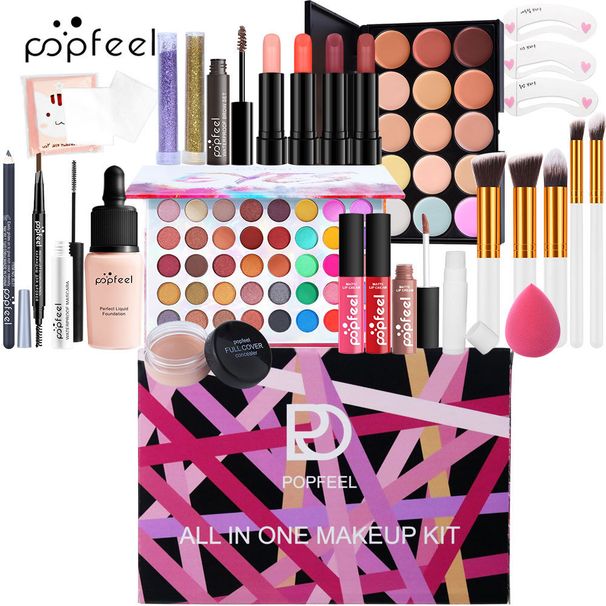 Sets Exclusive POPFEEL Makeup Set Combination Holiday Gift Cosmetics Pink Color Box BOX005_viptrois.com