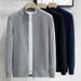 Loom Autumn Winter New European American Trendy Brand Knitted Cardigan Sweater Men Korean Version Zipper Outerwear Slim Fit_viptrois.com
