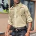Men's Clothing Men's Western Cowboy Tassel Embroidery Shirt Long Sleeve Casual Cotton Cardigan_viptrois.com