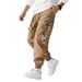 Men's Fashion Cargo Joggers With Multiple Pockets Loose Fit Breathable Drawstring Cuffed Long Pants_viptrois.com