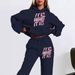 Cross-Border European American Trade New And Sweatpants Trendy Casual Sports Fashion Loose Hooded Sweatshirt Set With_viptrois.com