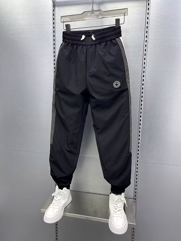 Men's Quick-Dry Jogger Pants Slim-Fit Streetwear Contrast Stitching Adjustable Drawstring Embroidered Design Active Wear_viptrois.com
