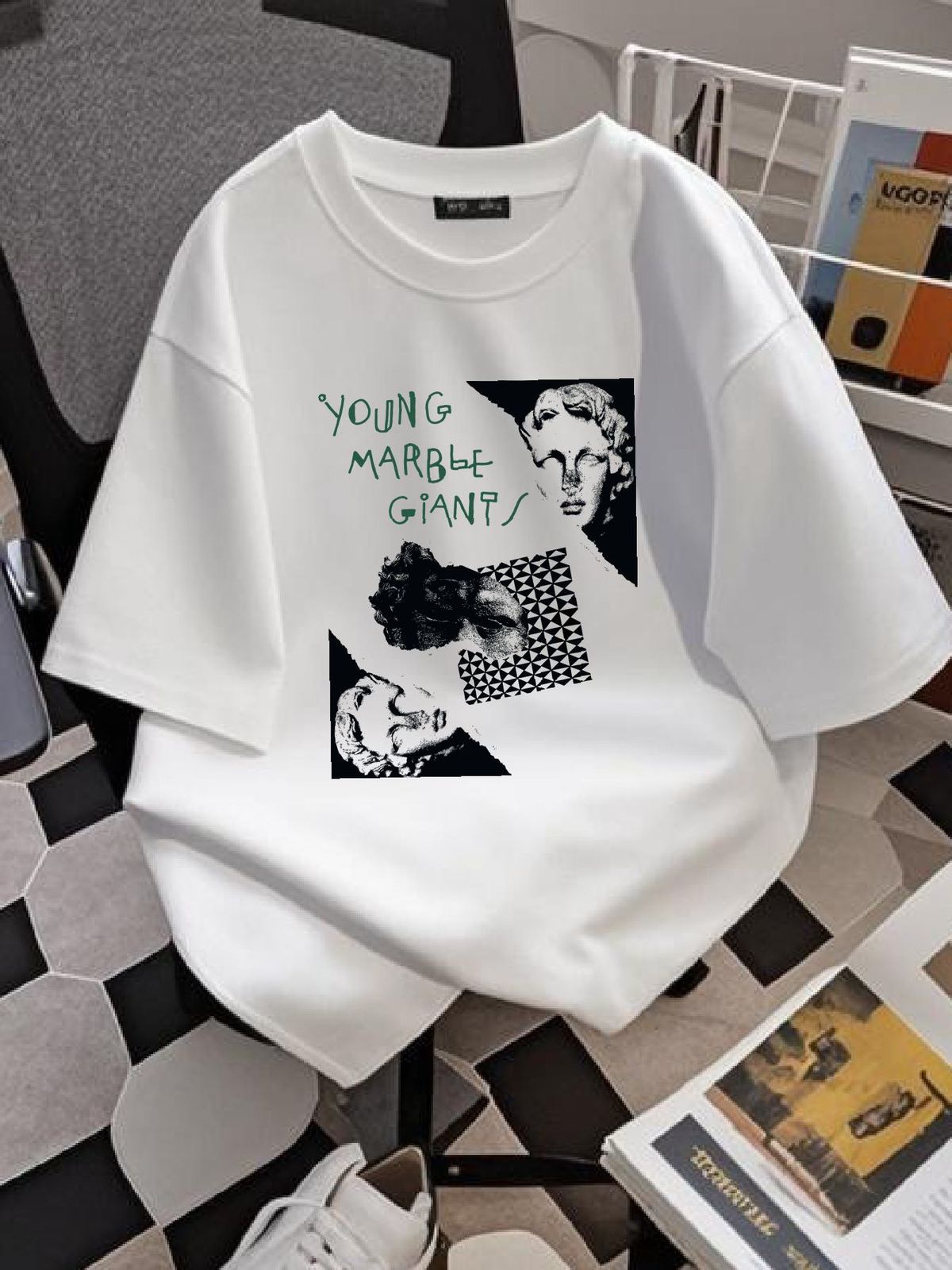 Young Marble Giants T-shirt, Natural Color, Cotton Shirt TE5586 Homme Fashion Stretched Slightly Top For Everyday Wear Streetwear Unisex Stylish_viptrois.com