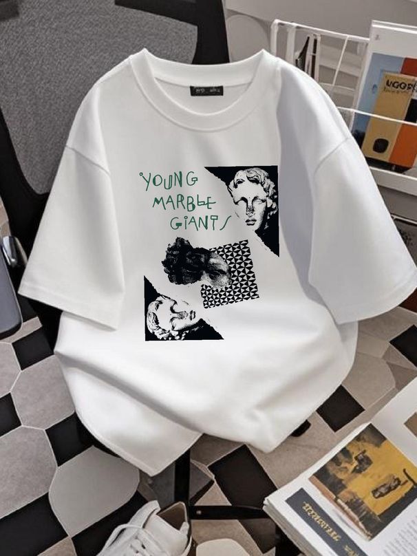 Young Marble Giants T-shirt, Natural Color, Cotton Shirt TE5586 Homme Fashion Stretched Slightly Top For Everyday Wear Streetwear Unisex Stylish_viptrois.com