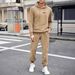 Men's Clothing Men's Knit Hoodie & Joggers Set - Printed Winter Casual Tracksuit_viptrois.com