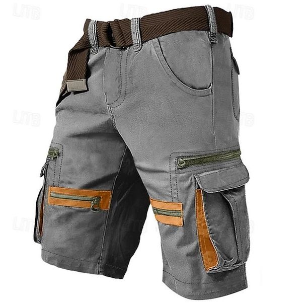 Men's Clothing Men's Outdoor Cropped Pants Summer Breathable Workwear Shorts Without Belt_viptrois.com